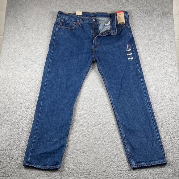 Levi's 505 Regular Straight Fit Jeans Men's 40x30 Medium Wash New - Picture 1 of 9
